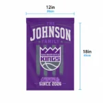 Sacramento Kings Garden Flag Customized Distressed Stripes Purple Best Selling