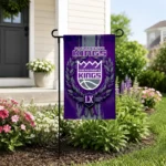 Sacramento Kings Garden Flag Customized Laurel Wreath Purple Best Selling