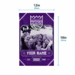 Sacramento Kings Garden Flag Customized Photo Frame Purple Best Selling