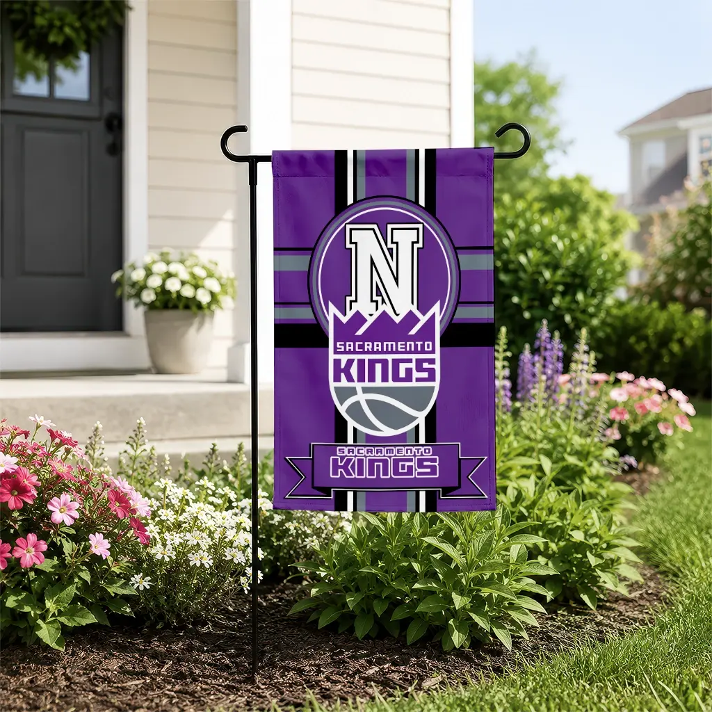 Sacramento Kings Garden Flag Personalized Circle Medallion Purple New Arrival Sacramento Kings Garden Flag Personalized Circle Medallion Purple New Arrival