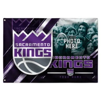 Sacramento Kings House Flag Custom Diagonal Stripes Purple Best Selling
