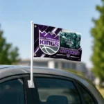 Sacramento Kings House Flag Custom Diagonal Stripes Purple Best Selling