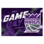 Sacramento Kings House Flag Custom Energy Brushstrokes Purple Best Selling