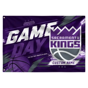 Sacramento Kings House Flag Custom Energy Brushstrokes Purple Best Selling