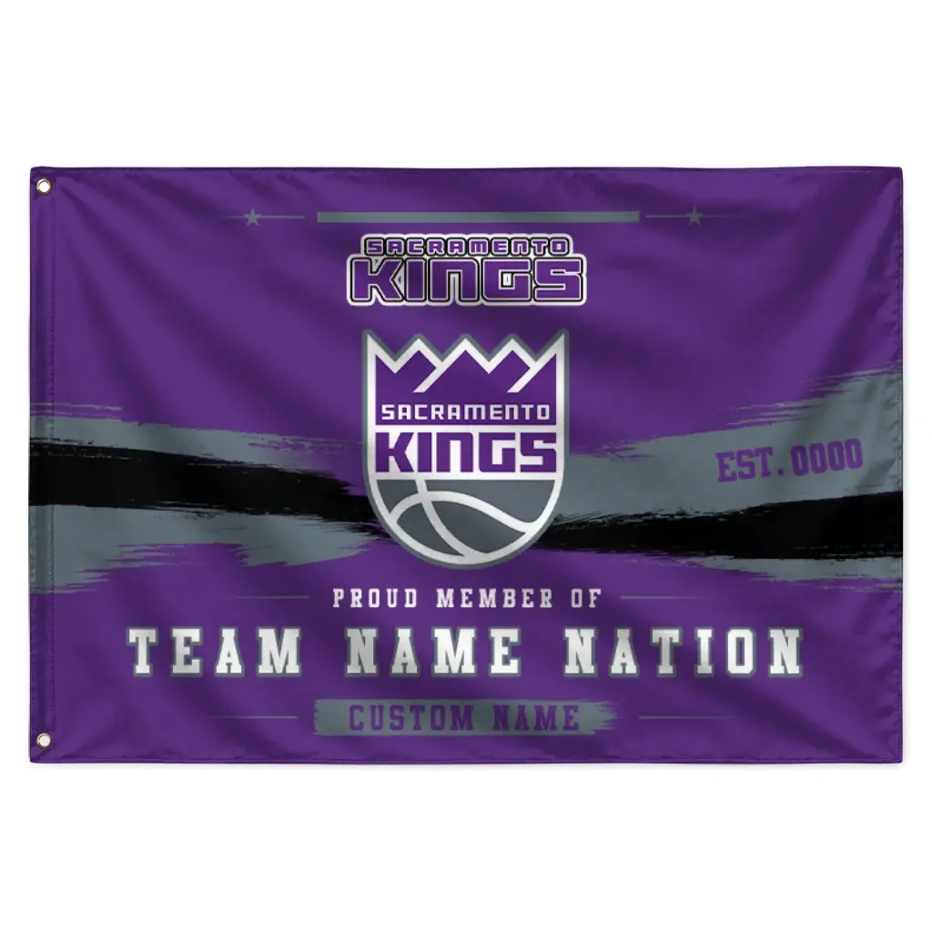 Sacramento Kings House Flag Personalized Brushed Streaks Purple Best Selling Sacramento Kings House Flag Personalized Brushed Streaks Purple Best Selling