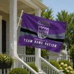 Sacramento Kings House Flag Personalized Brushed Streaks Purple Best Selling
