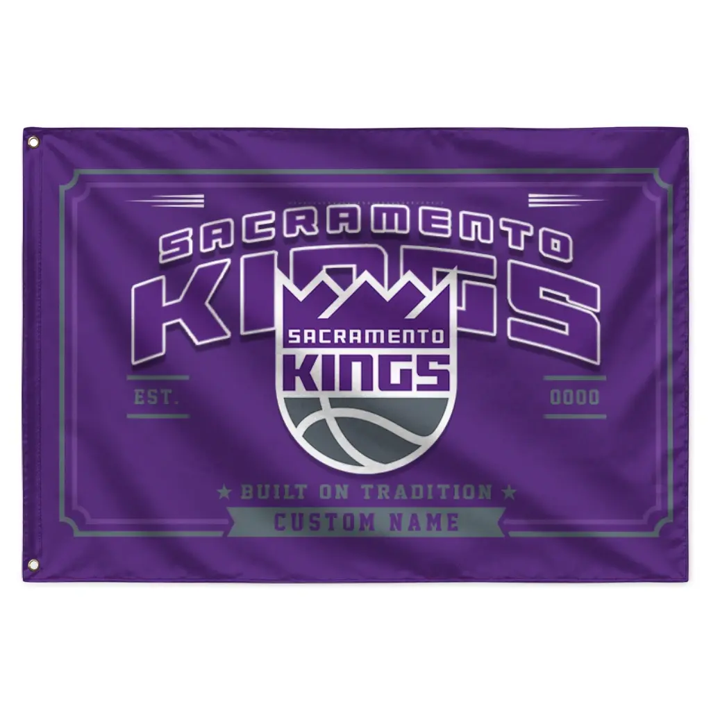 Sacramento Kings House Flag Personalized Ornate Border Purple Best Selling Sacramento Kings House Flag Personalized Ornate Border Purple Best Selling