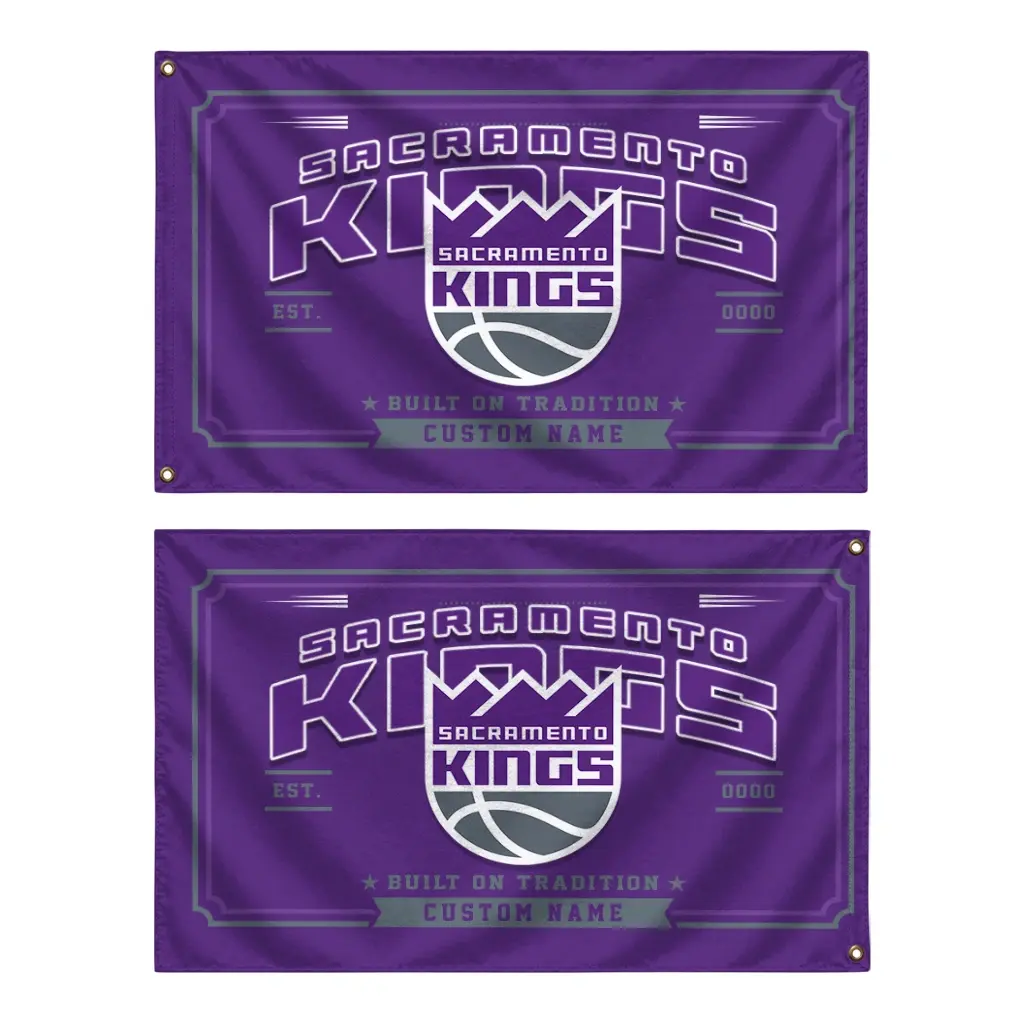 Sacramento Kings House Flag Personalized Ornate Border Purple Fashion Forward Sacramento Kings House Flag Personalized Ornate Border Purple Fashion Forward