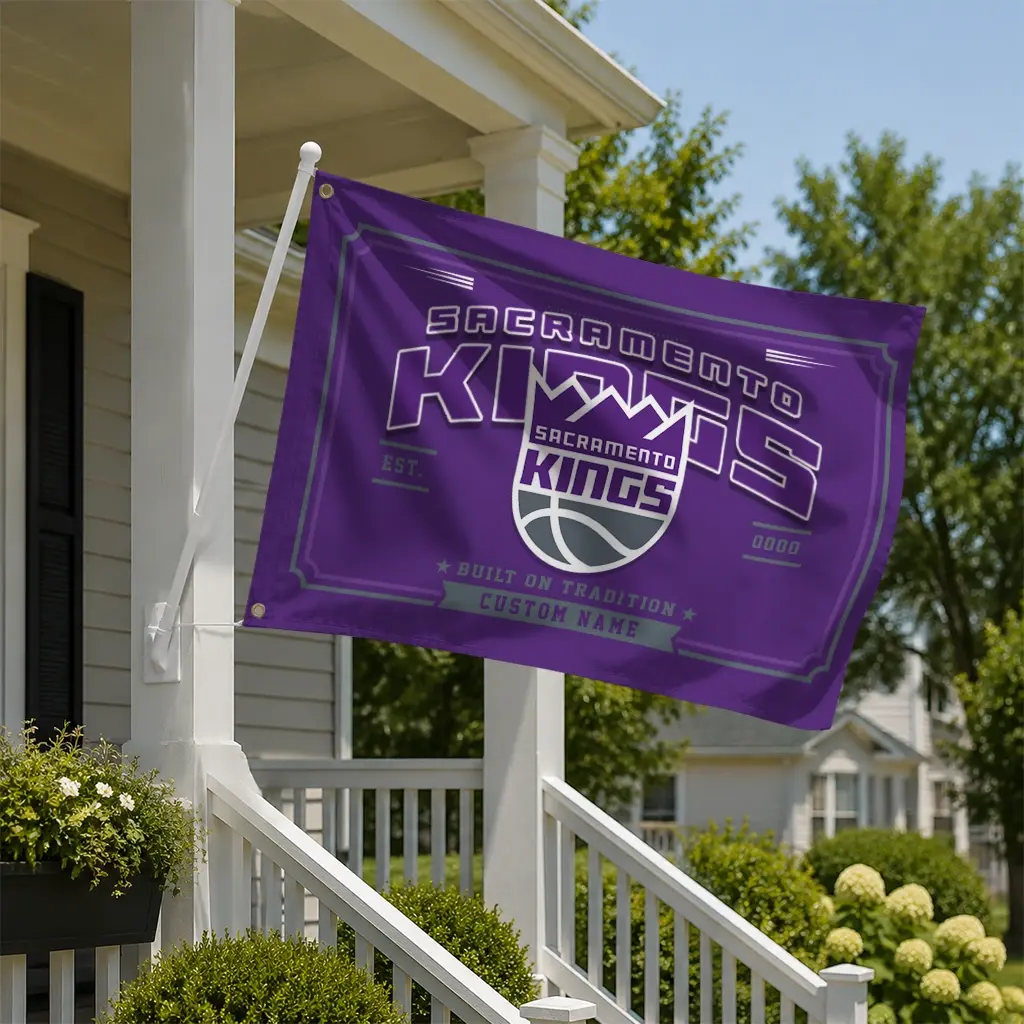 Sacramento Kings House Flag Personalized Ornate Border Purple New Arrival Sacramento Kings House Flag Personalized Ornate Border Purple New Arrival