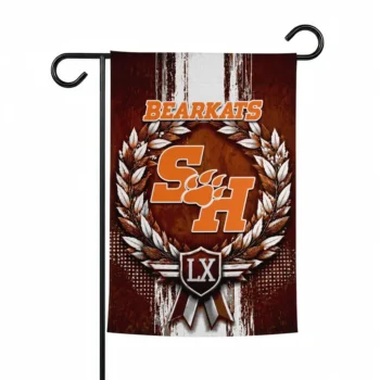 Sam Houston Bearkats Garden Flag Customized Laurel Wreath Orange Best Selling