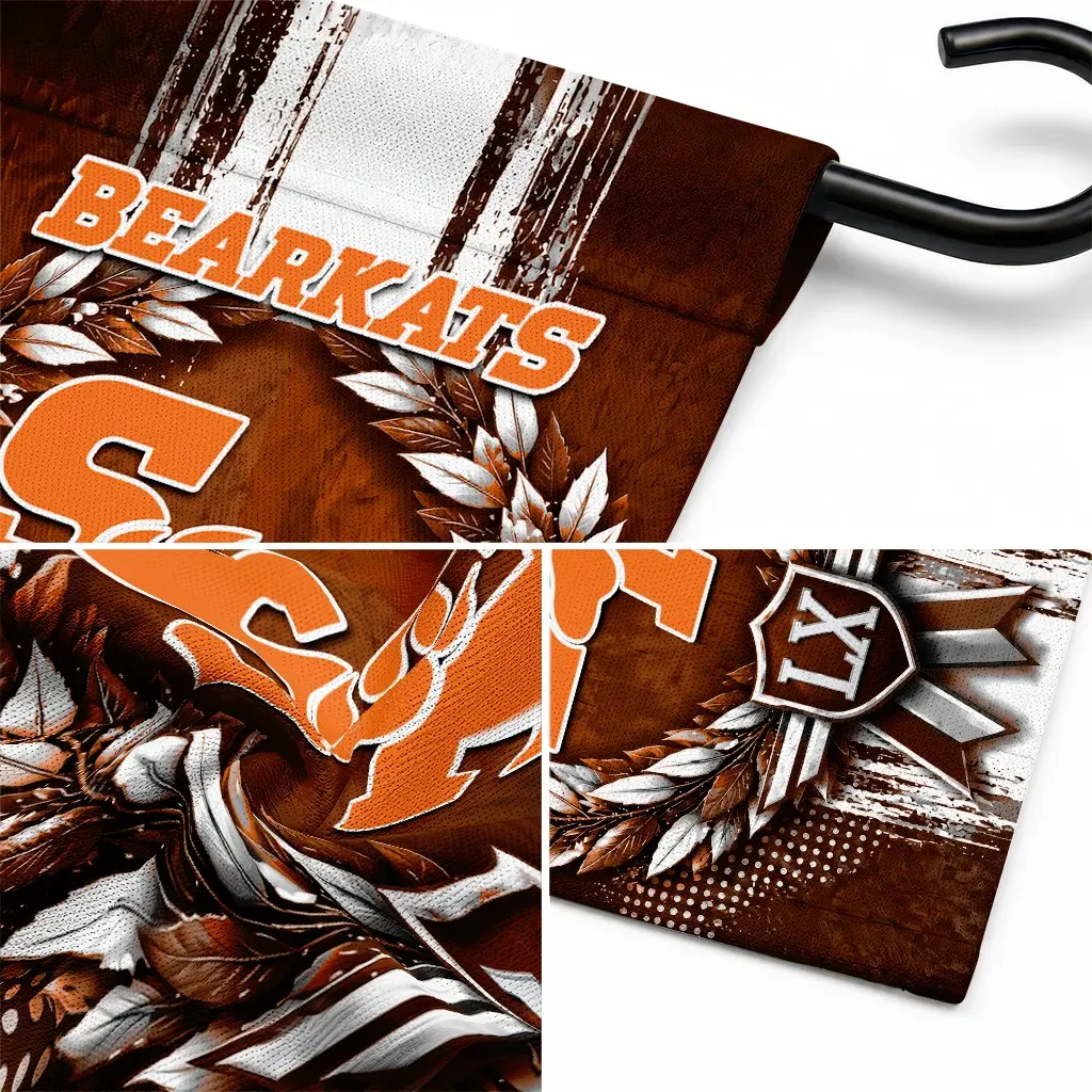 Sam Houston Bearkats Garden Flag Customized Laurel Wreath Orange Latest Model Sam Houston Bearkats Garden Flag Customized Laurel Wreath Orange Latest Model