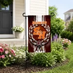 Sam Houston Bearkats Garden Flag Customized Laurel Wreath Orange Best Selling