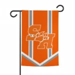 Sam Houston Bearkats Garden Flag Personalized Chevron Stripes Orange Best Selling