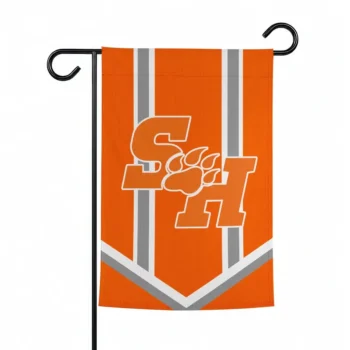 Sam Houston Bearkats Garden Flag Personalized Chevron Stripes Orange Best Selling