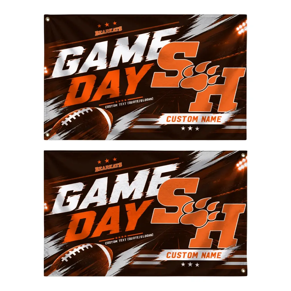 Sam Houston Bearkats House Flag Custom Action Streaks Orange Fashion Forward Sam Houston Bearkats House Flag Custom Action Streaks Orange Fashion Forward