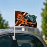 Sam Houston Bearkats House Flag Custom Diagonal Stripes Orange Best Selling