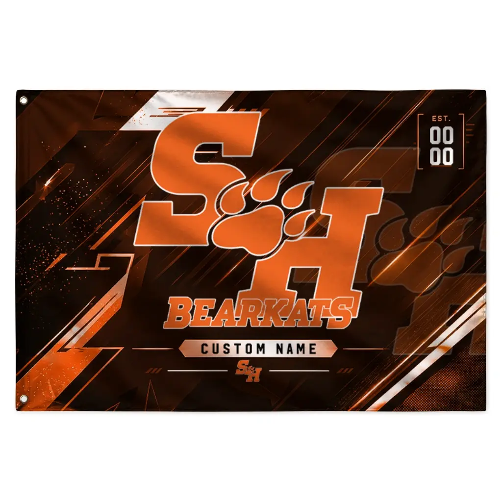 Sam Houston Bearkats House Flag Customized Speed Slashes Orange Best Selling Sam Houston Bearkats House Flag Customized Speed Slashes Orange Best Selling