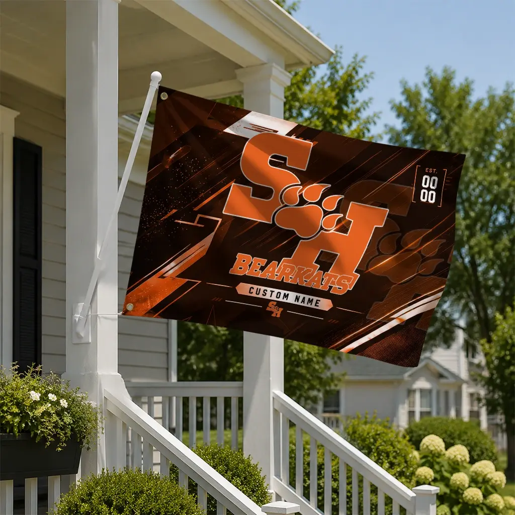 Sam Houston Bearkats House Flag Customized Speed Slashes Orange New Arrival Sam Houston Bearkats House Flag Customized Speed Slashes Orange New Arrival