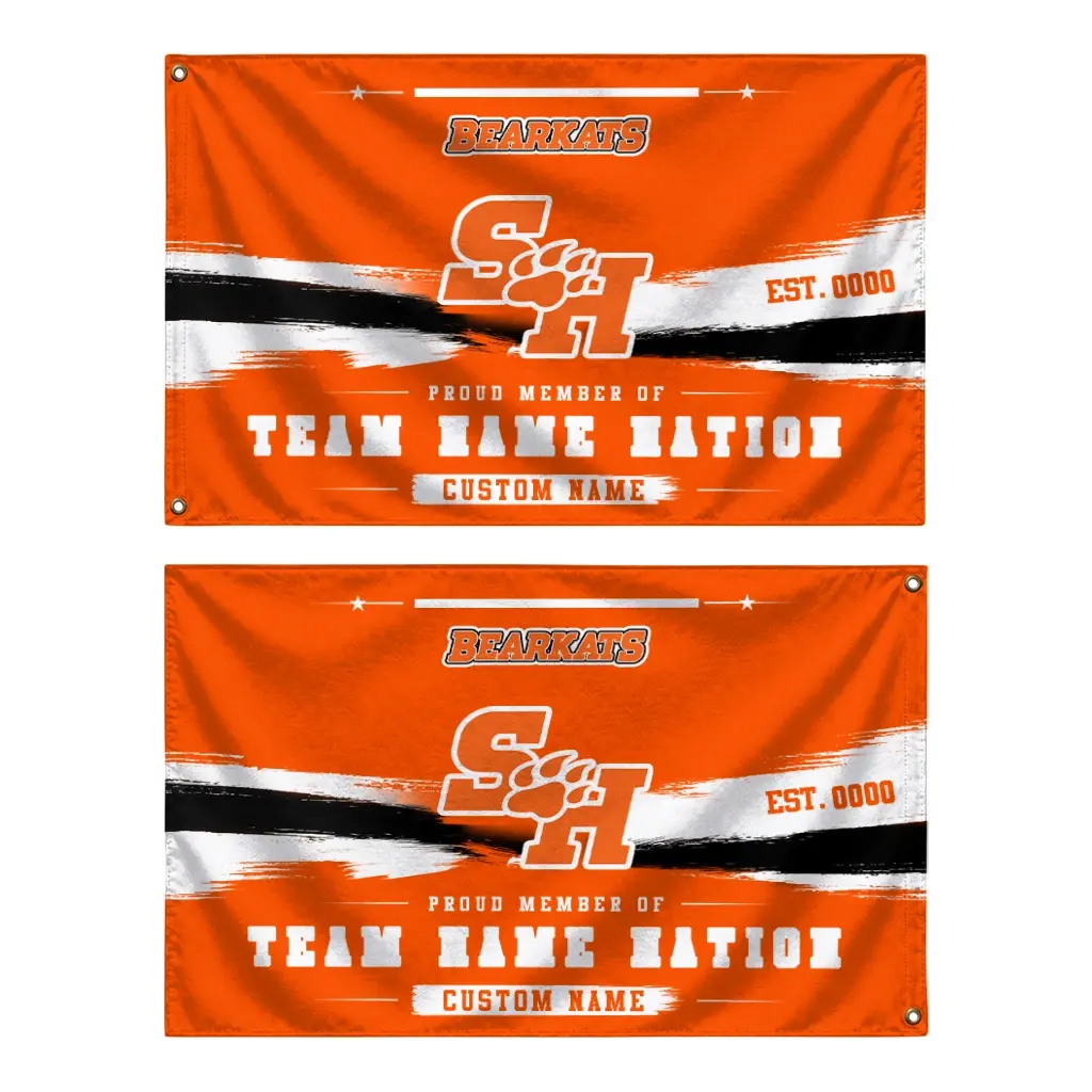 Sam Houston Bearkats House Flag Personalized Brushed Streaks Orange Fashion Forward Sam Houston Bearkats House Flag Personalized Brushed Streaks Orange Fashion Forward