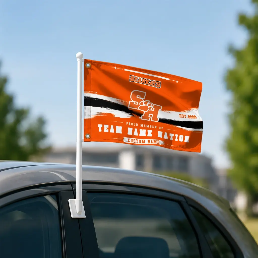 Sam Houston Bearkats House Flag Personalized Brushed Streaks Orange Latest Model Sam Houston Bearkats House Flag Personalized Brushed Streaks Orange Latest Model