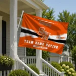 Sam Houston Bearkats House Flag Personalized Brushed Streaks Orange Best Selling