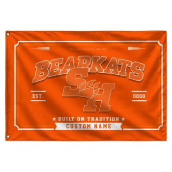 Sam Houston Bearkats House Flag Personalized Ornate Border Orange Best Selling