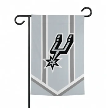 San Antonio Spurs Garden Flag Custom Chevron Stripes Silver Best Selling