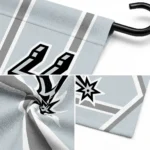 San Antonio Spurs Garden Flag Custom Chevron Stripes Silver Best Selling