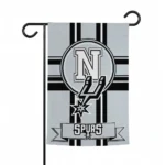 San Antonio Spurs Garden Flag Custom Circle Medallion Silver Best Selling