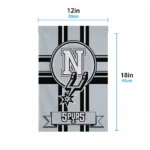 San Antonio Spurs Garden Flag Custom Circle Medallion Silver Best Selling