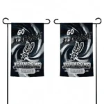 San Antonio Spurs Garden Flag Customized Swirl Vortex Silver Best Selling