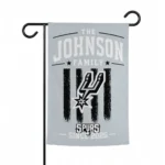 San Antonio Spurs Garden Flag Personalized Distressed Stripes Silver Best Selling