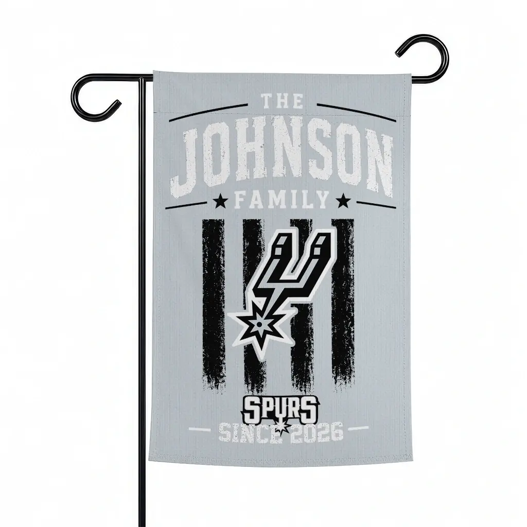 San Antonio Spurs Garden Flag Personalized Distressed Stripes Silver Best Selling San Antonio Spurs Garden Flag Personalized Distressed Stripes Silver Best Selling