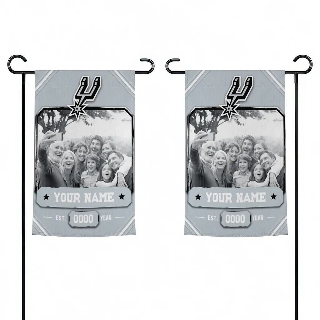 San Antonio Spurs Garden Flag Personalized Photo Frame Silver Fashion Forward San Antonio Spurs Garden Flag Personalized Photo Frame Silver Fashion Forward