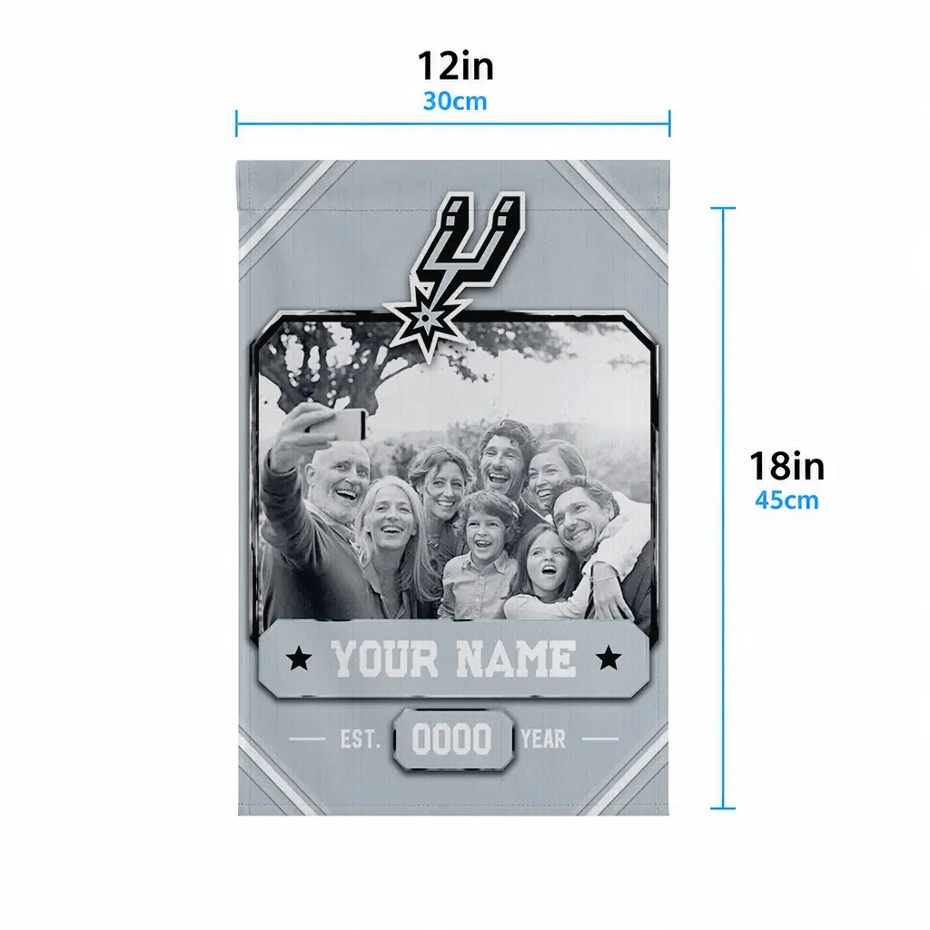 San Antonio Spurs Garden Flag Personalized Photo Frame Silver High Quality San Antonio Spurs Garden Flag Personalized Photo Frame Silver High Quality