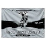 San Antonio Spurs House Flag Custom Brushed Streaks Silver Best Selling