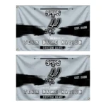 San Antonio Spurs House Flag Custom Brushed Streaks Silver Best Selling