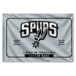 San Antonio Spurs House Flag Custom Ornate Border Silver Best Selling