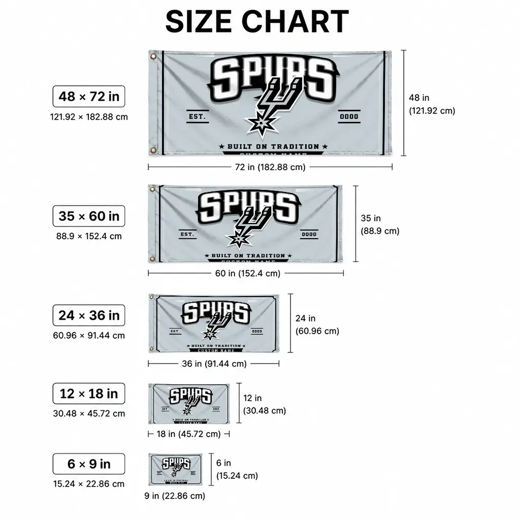 San Antonio Spurs House Flag Custom Ornate Border Silver High Quality San Antonio Spurs House Flag Custom Ornate Border Silver High Quality