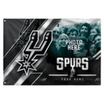San Antonio Spurs House Flag Customized Diagonal Stripes Silver Best Selling