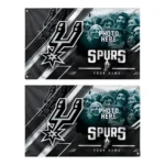 San Antonio Spurs House Flag Customized Diagonal Stripes Silver Best Selling
