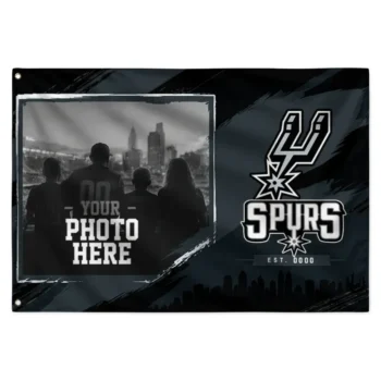 San Antonio Spurs House Flag Personalized Framed Photo Silver Black Best Selling