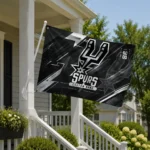 San Antonio Spurs House Flag Personalized Speed Slashes Silver Best Selling
