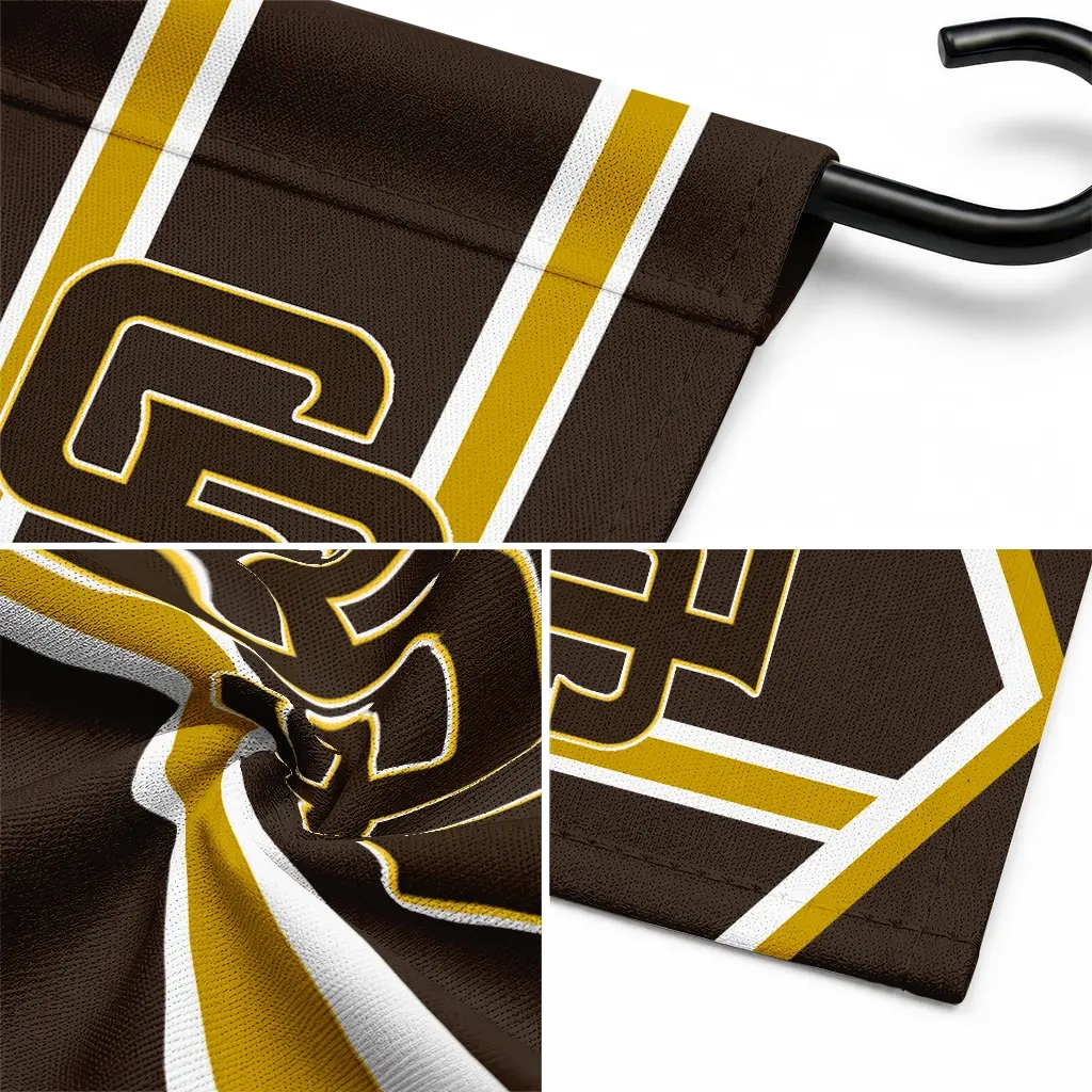 San Diego Padres Garden Flag Custom Chevron Stripes Brown Latest Model San Diego Padres Garden Flag Custom Chevron Stripes Brown Latest Model