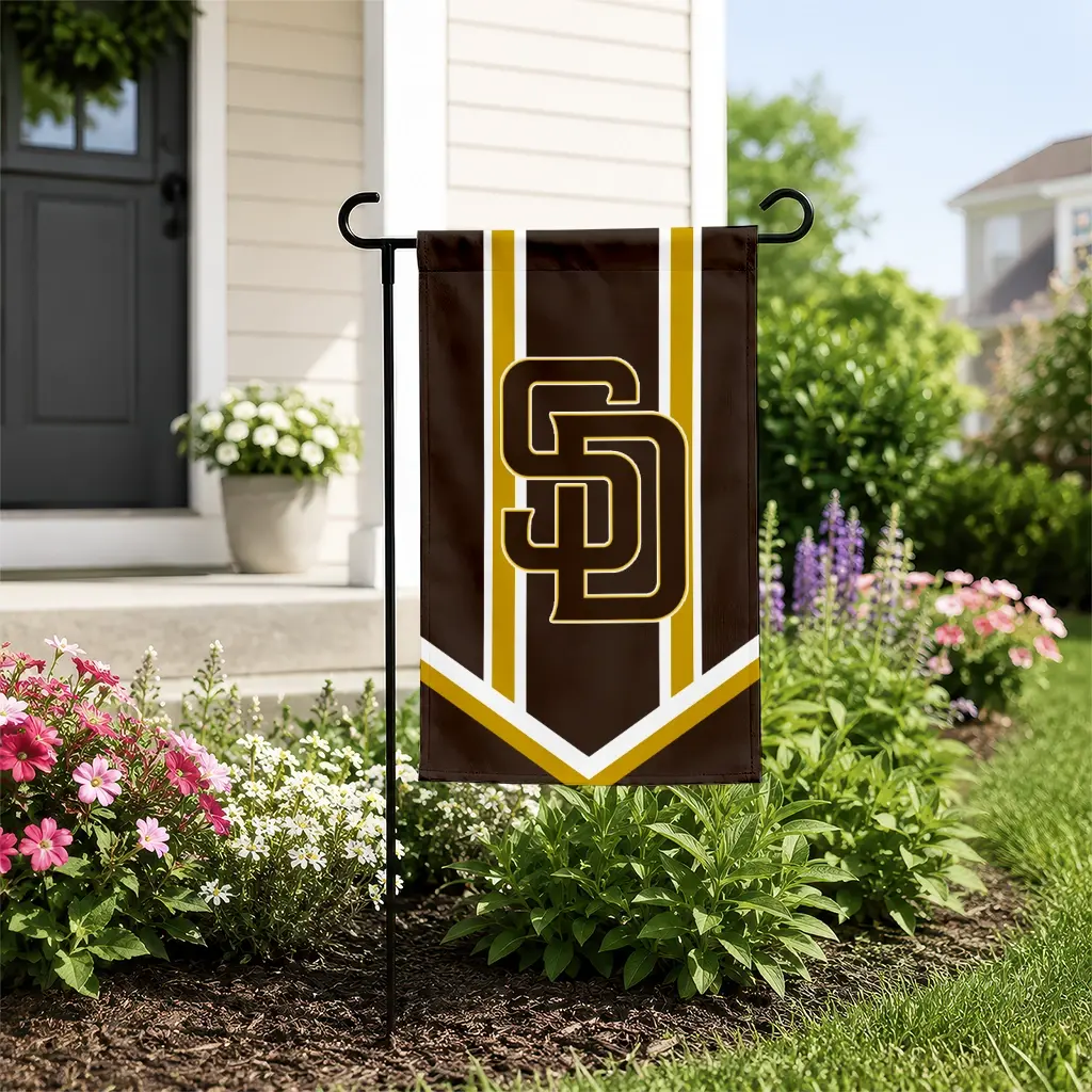 San Diego Padres Garden Flag Custom Chevron Stripes Brown New Arrival San Diego Padres Garden Flag Custom Chevron Stripes Brown New Arrival