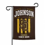 San Diego Padres Garden Flag Personalized Distressed Stripes Brown Best Selling