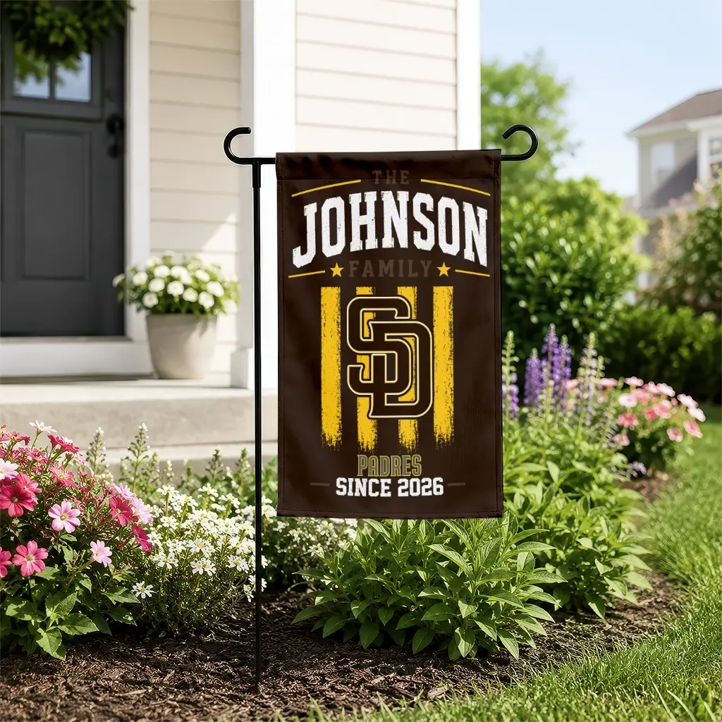 San Diego Padres Garden Flag Personalized Distressed Stripes Brown New Arrival San Diego Padres Garden Flag Personalized Distressed Stripes Brown New Arrival
