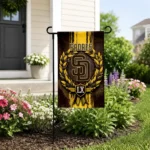 San Diego Padres Garden Flag Personalized Laurel Wreath Brown Best Selling