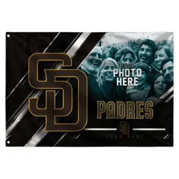 San Diego Padres House Flag Customized Diagonal Stripes Brown Best Selling