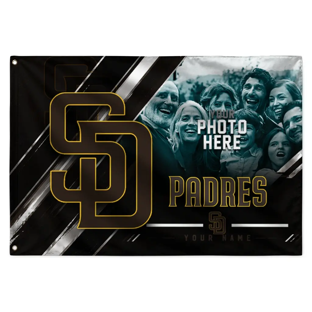 San Diego Padres House Flag Customized Diagonal Stripes Brown Best Selling San Diego Padres House Flag Customized Diagonal Stripes Brown Best Selling